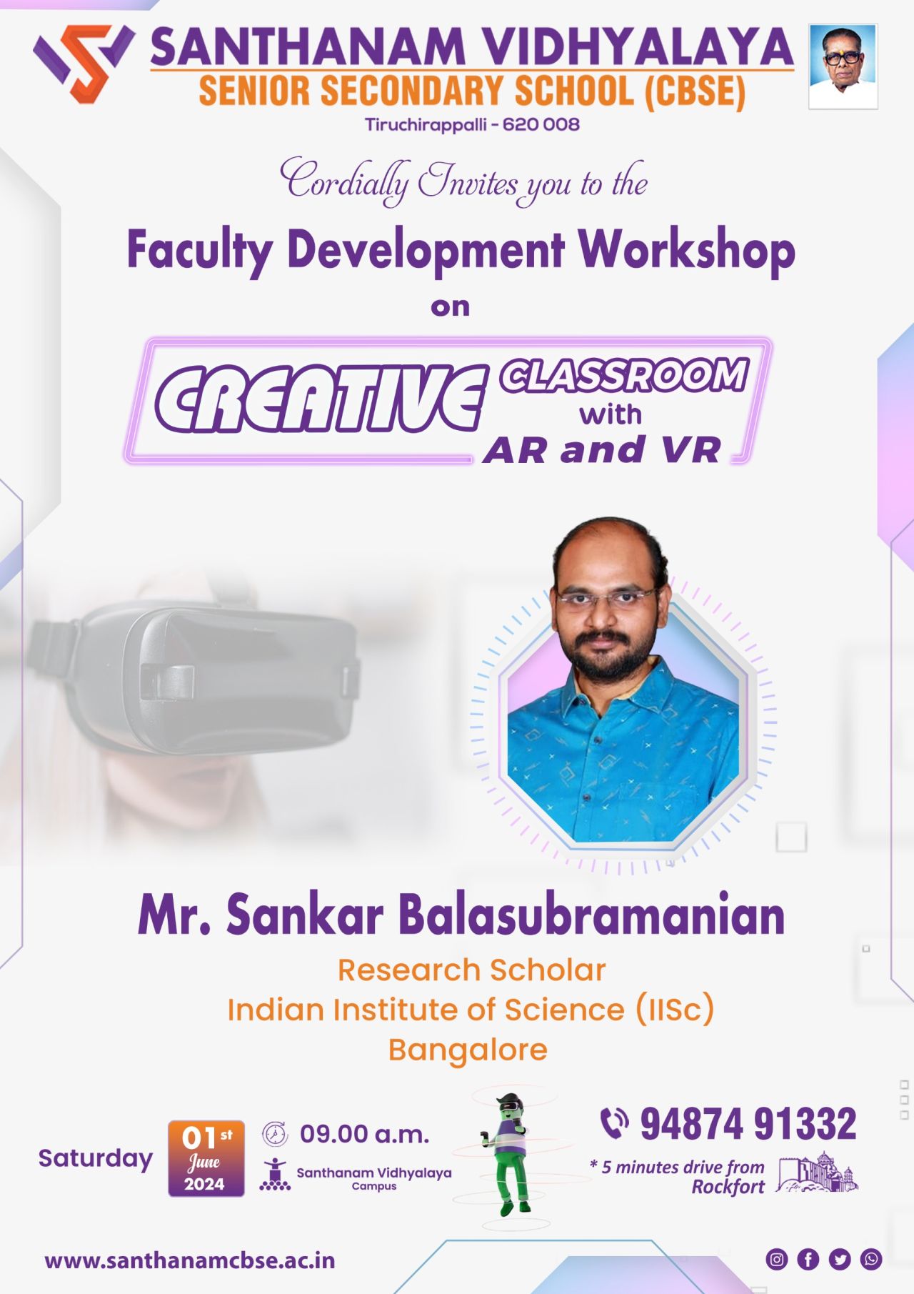 Invited Talk on AR for School Education at Sandhanam Vidyalaya, Trichy
