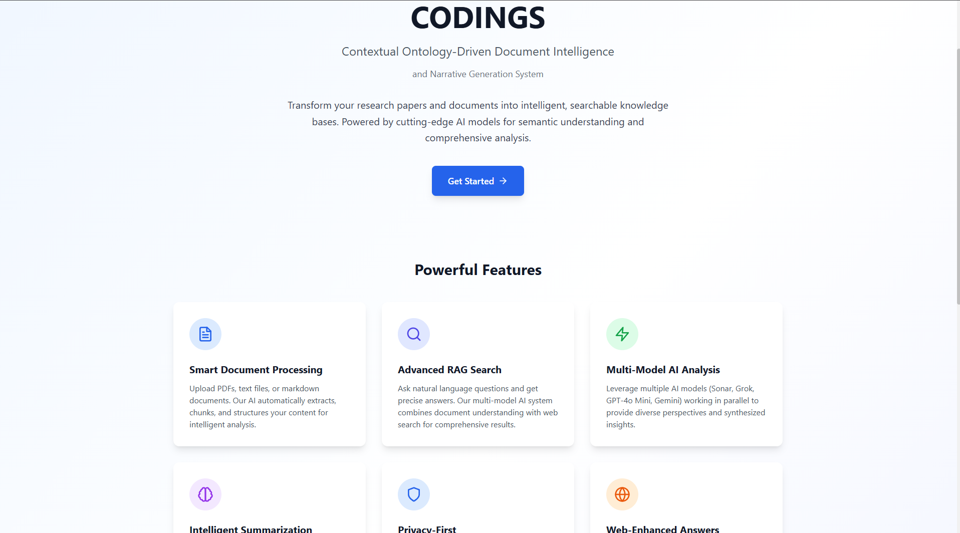 CODINGS Document Chat Interface