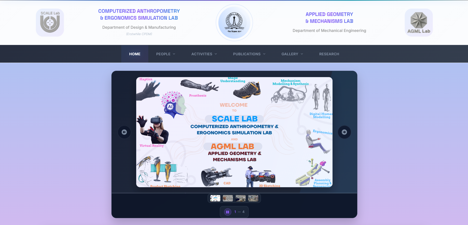 SCALE & AGML Lab Website Interface